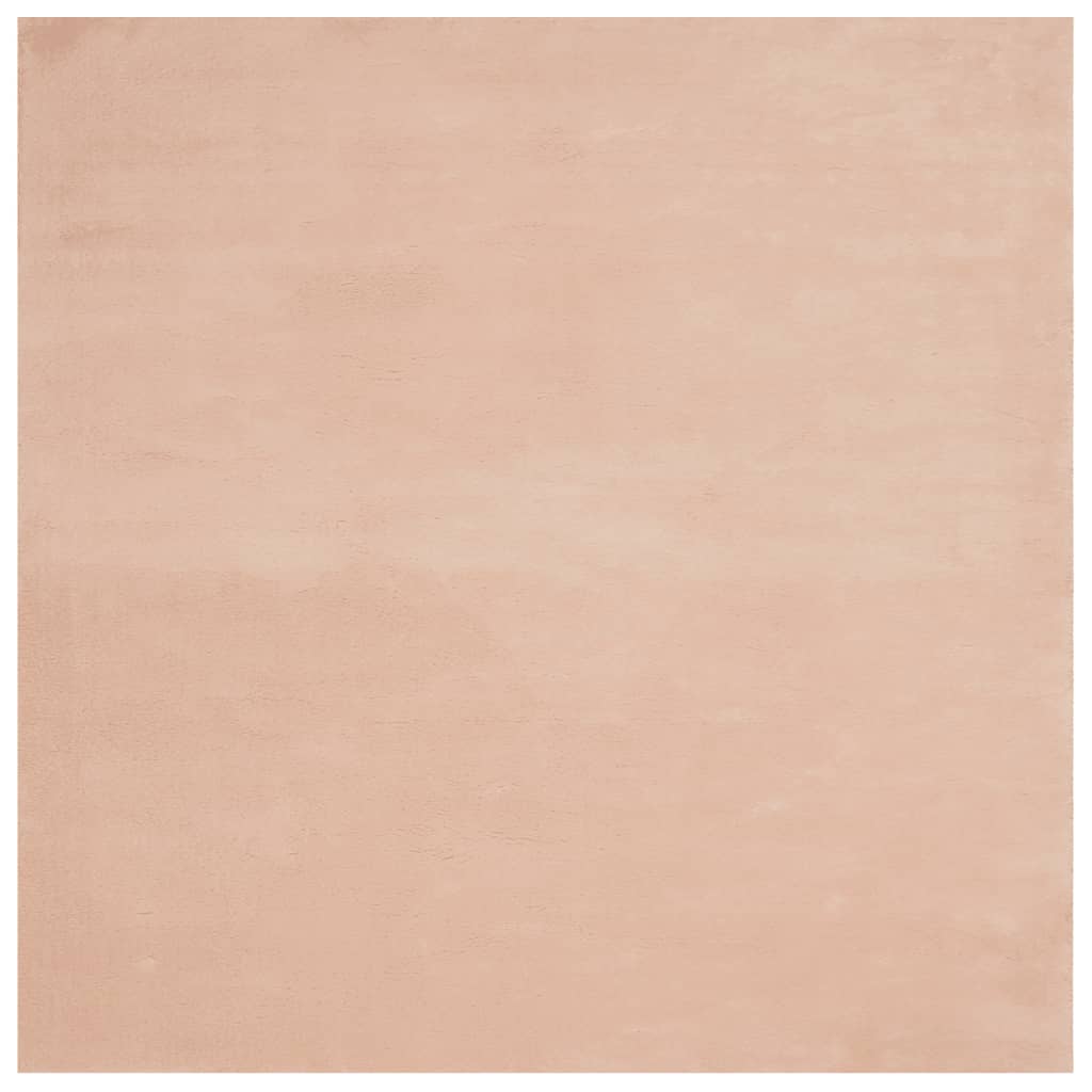 VidaXL tapis huarte poils courts doux lavable 200x200 cm rose