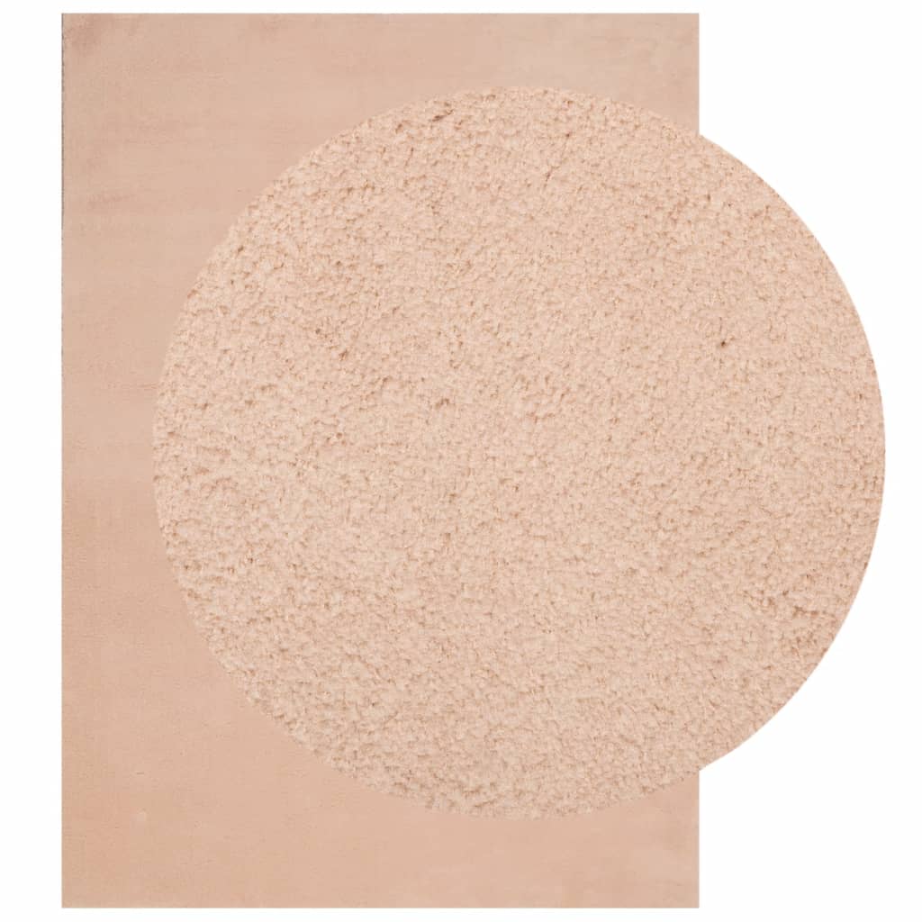 VidaXL tapis huarte poils courts doux lavable 200x280 cm rose