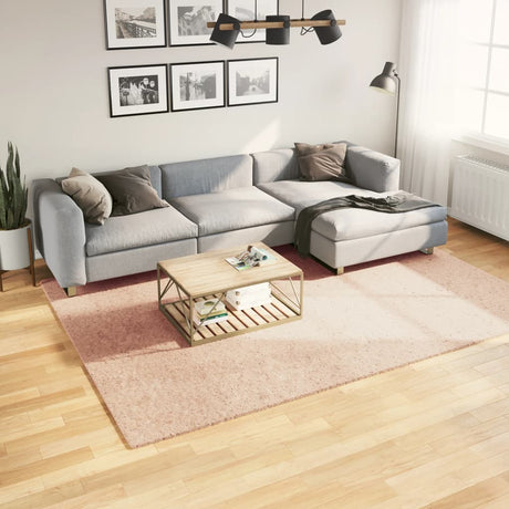 VidaXL tapis huarte poils courts doux lavable 200x280 cm rose