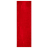 RUG VIDAXL HUARTE bajo Pola baja lavable 80x250 cm rojo