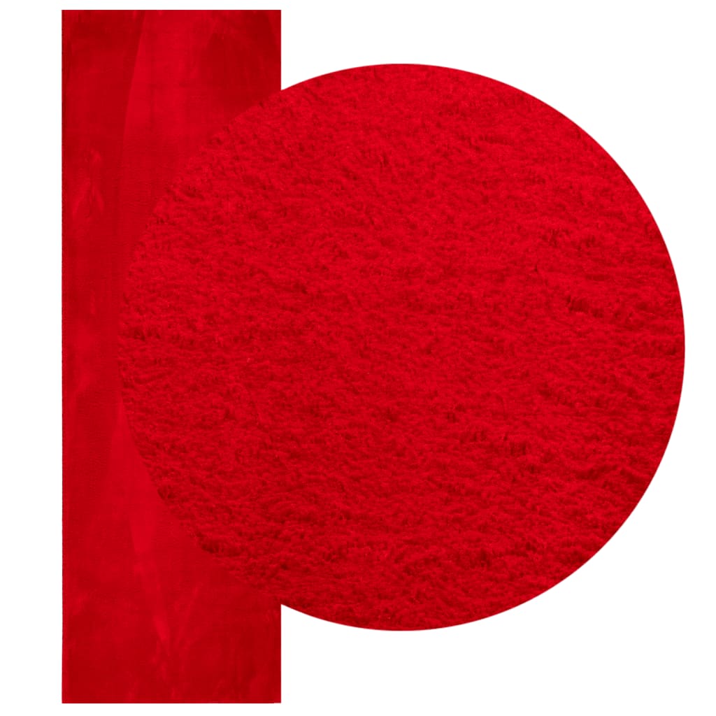 Vidaxx tapis huarte poils courts doux lavable 80x250 cm rouge