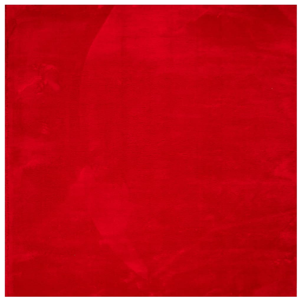 VIDAXL RAG HUARTE -POLOLE -POLOLE SOLABILE MORSE 120X120 CM ROSSO