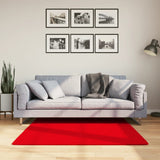VidaXL tapis huarte poils courts doux lavable 120x120 cm rouge