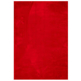 RUG VIDAXL HUARTE BAJO PILO Softable Lavado de 120x170 cm rojo