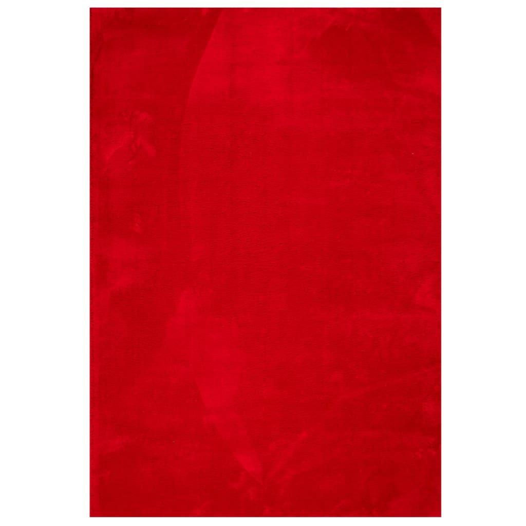 Vidaxl rug Huarte low -pole soft washable 140x200 cm red