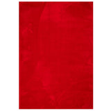VidaXL tapis huarte poils courts doux lavable 140x200 cm rouge