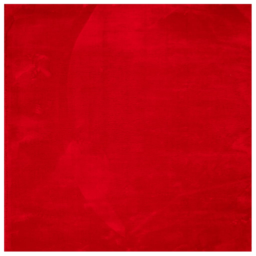 Vidaxl RUG HUARTE BAJA PILO Softable Softable 160x160 cm rojo