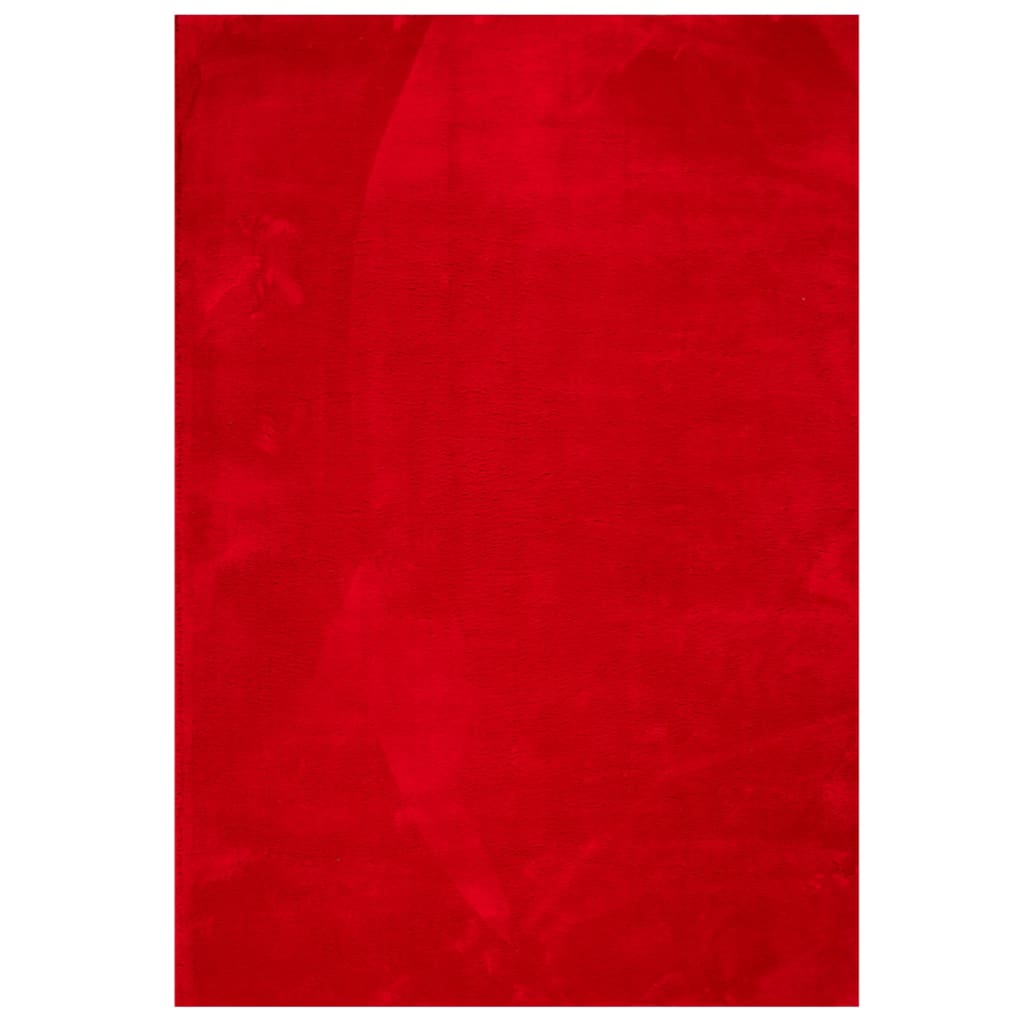 VidaXL tapis huarte poils courts doux lavable 160x230 cm rouge