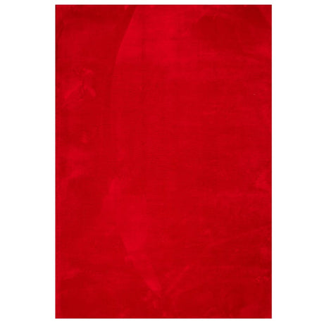 VidaXL tapis huarte poils courts doux lavable 160x230 cm rouge
