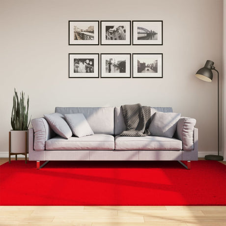 VidaXL tapis huarte poils courts doux lavable 160x230 cm rouge