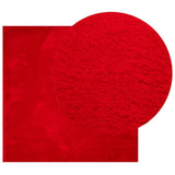 VidaXL tapis huarte poils courts doux lavable 240x240 cm rouge