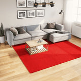 VidaXL tapis huarte poils courts doux lavable 240x240 cm rouge