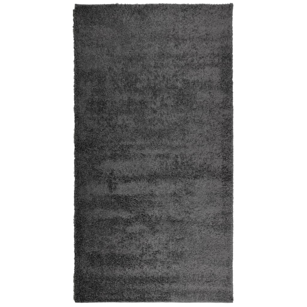 Vidaxl tapis Pampelune Shaggy hautement moderne 80x150 cm anthracite