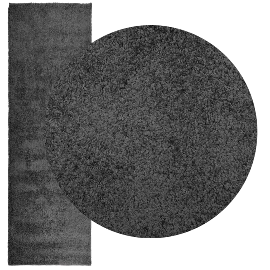 VidaXL tapis pamplona shaggy poils longs moderne 80x250 cm anthracite