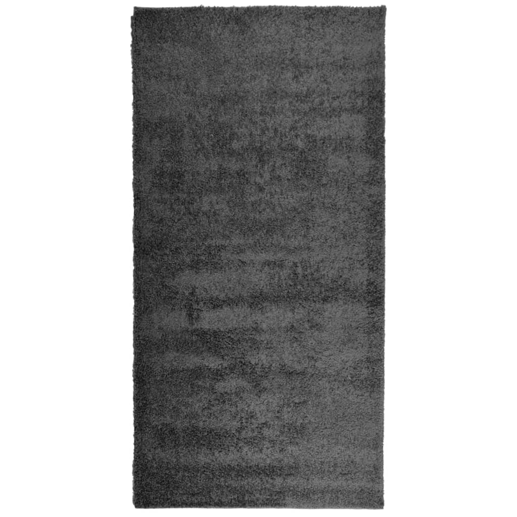 Vidaxl tapis Pampelune Shaggy hautement poteau 100x200 cm anthracite