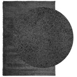 VidaXL tapis pamplona shaggy poils longs 120x170 cm anthracite