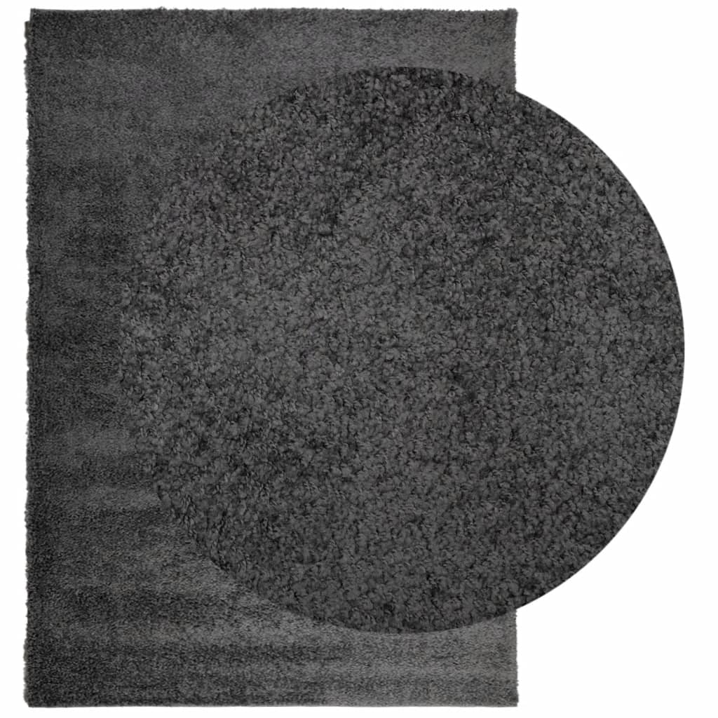 VidaXL tapis pamplona shaggy poils longs 140x200 cm anthracite