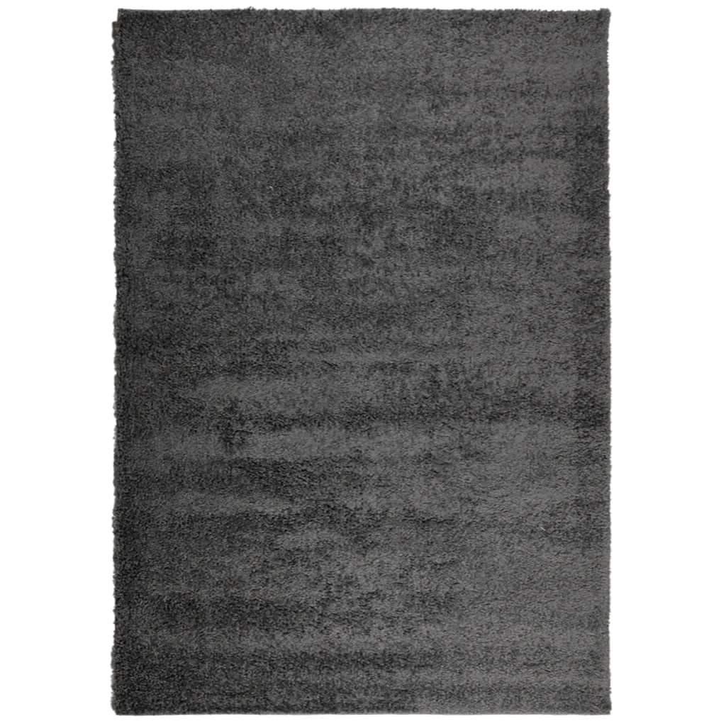 VidaXL tapis pamplona shaggy poils longs 160x230 cm anthracite