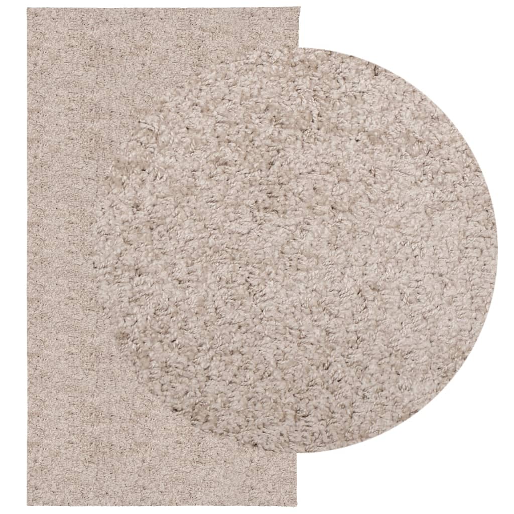 Vidaxl vloerkleed pamplona shaggy hoogpolig modern 80x150 cm beige