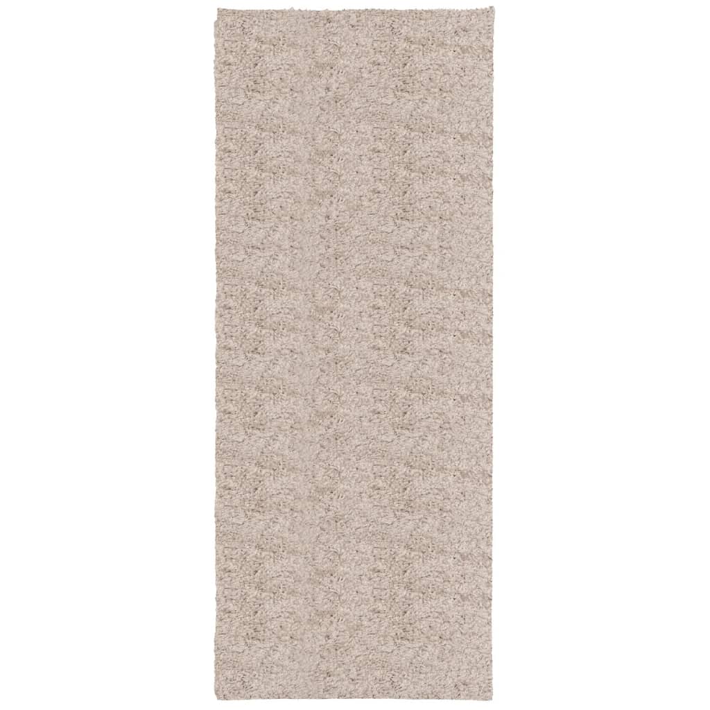 VidaXL tapis pamplona shaggy poils longs moderne 80x200 cm beige
