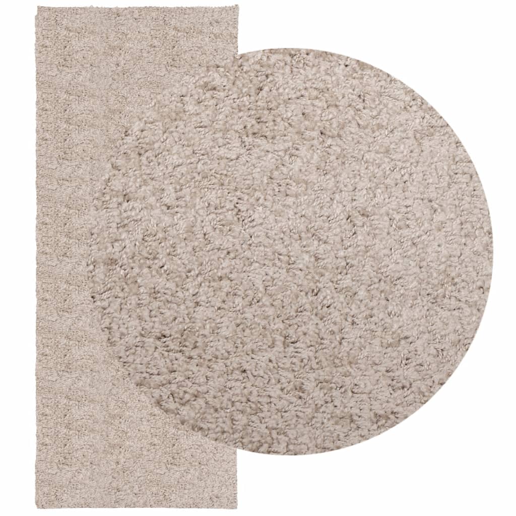 VidaXL tapis pamplona shaggy poils longs moderne 80x200 cm beige