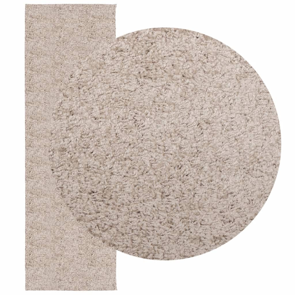 VidaXL tapis pamplona shaggy poils longs moderne 80x250 cm beige
