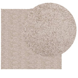 VidaXL tapis pamplona shaggy poils longs moderne 120x120 cm beige