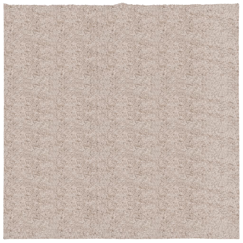 VidaXL tapis pamplona shaggy poils longs moderne 160x160 cm beige