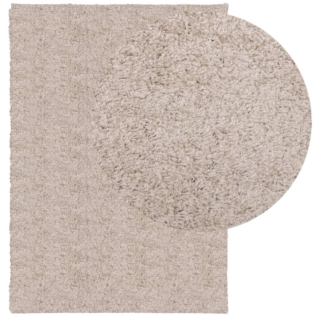 VidaXL tapis pamplona shaggy poils longs moderne 160x230 cm beige