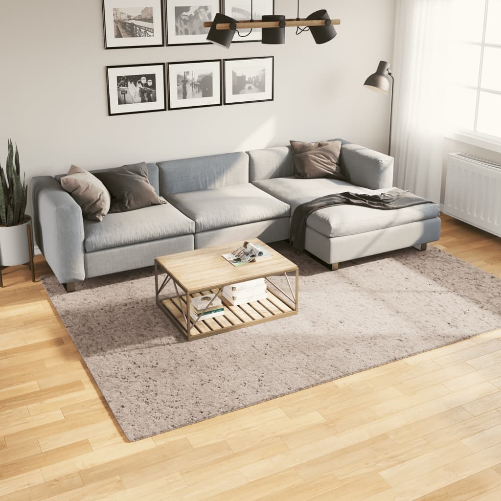 VidaXL tapis pamplona shaggy poils longs moderne 200x280 cm beige