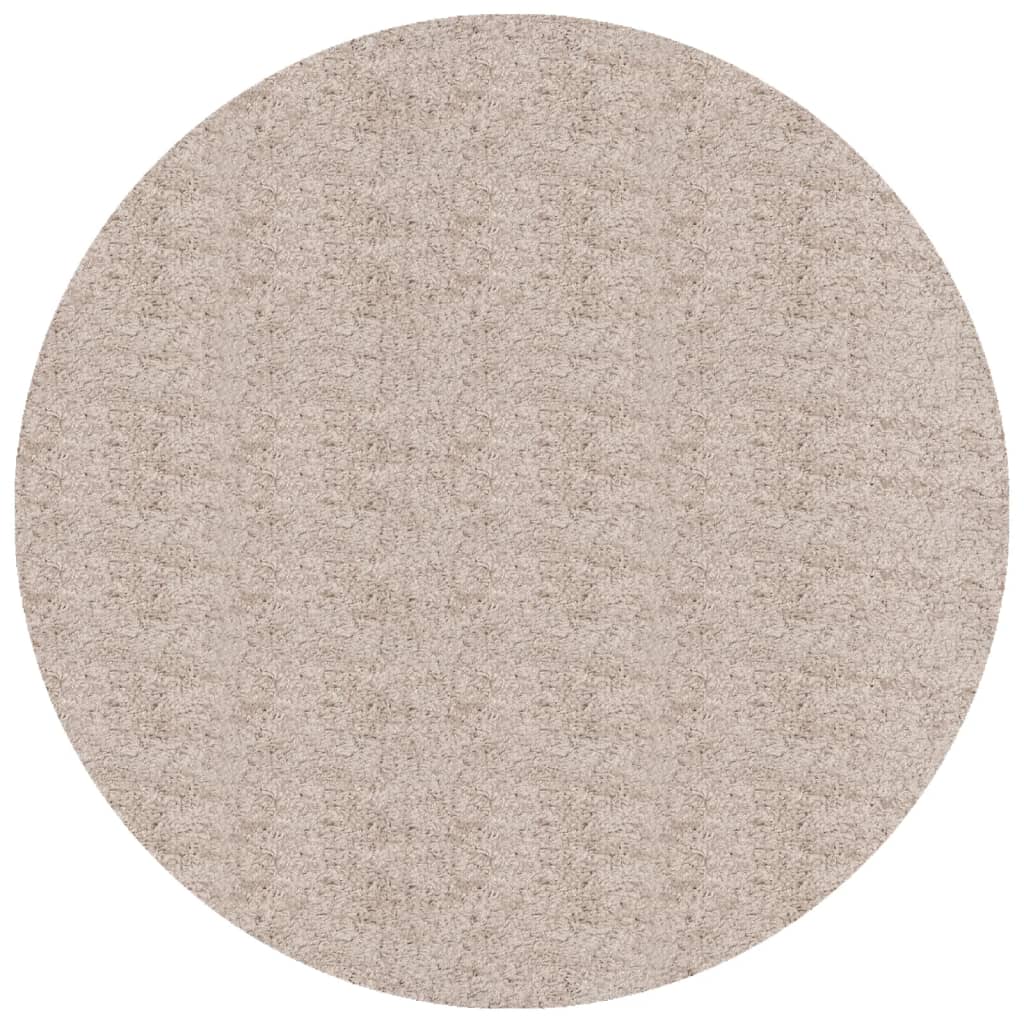 Alfombra Vidaxl Pamplona Shaggy altamente moderna Ø 200 cm beige