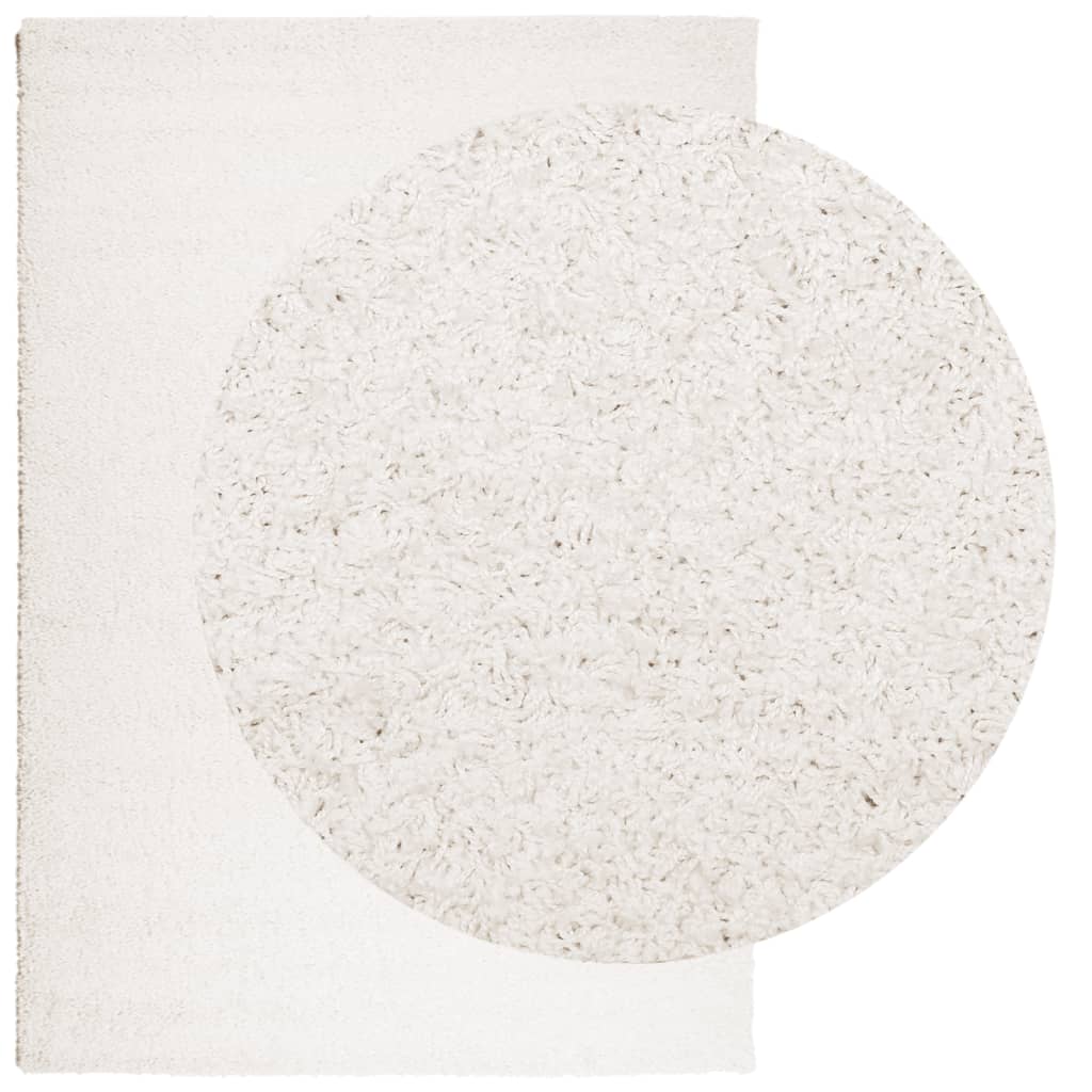 VidaXL tapis pamplona shaggy poils longs moderne 120x170 cm crème
