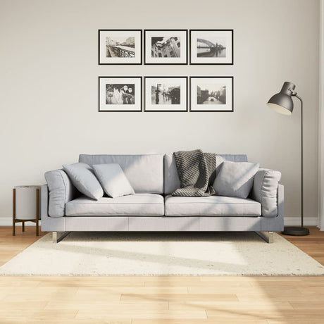 VidaXL tapis pamplona shaggy poils longs moderne 120x170 cm crème