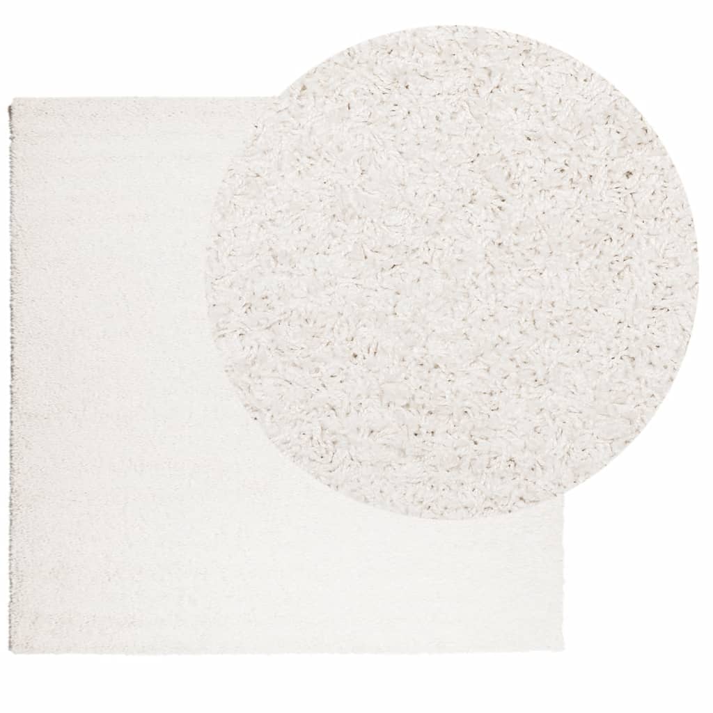 VidaXL tapis pamplona shaggy poils longs moderne 160x160 cm crème