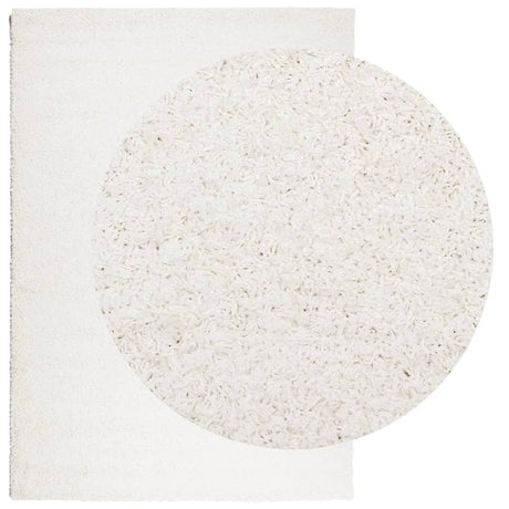 VidaXL tapis pamplona shaggy poils longs moderne 160x230 cm crème