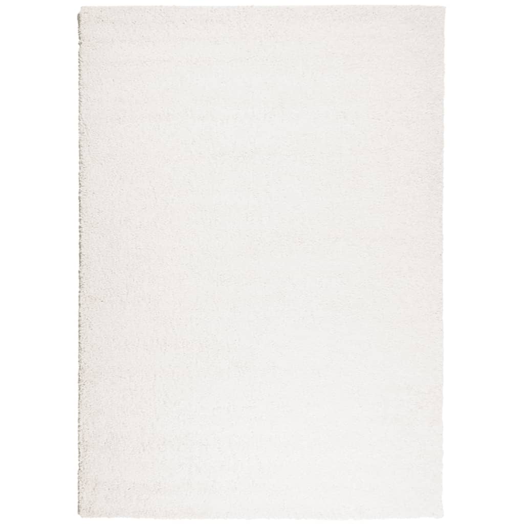VidaXL tapis pamplona shaggy poils longs moderne 200x280 cm crème