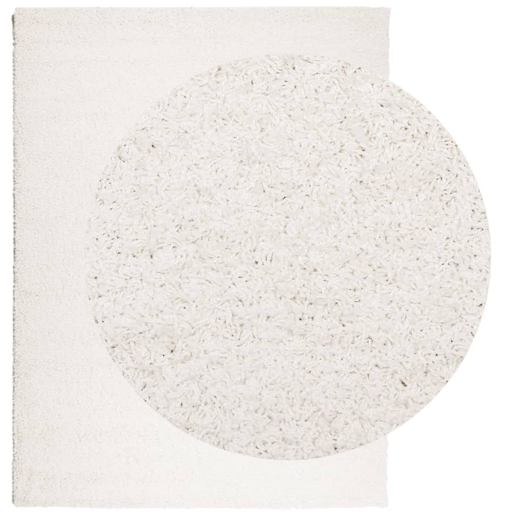 Vidaxl Rug Pamplona Shampgy héich modern Mënz 300x400 cm Crème