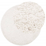 Vidaxx tapis pamplona shaggy poils longs moderne ø 80 cm couleur crème