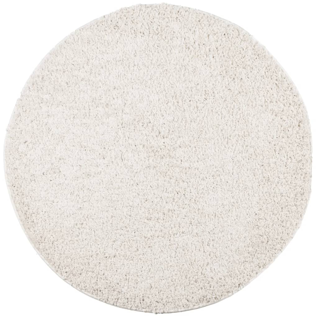 Vidaxx tapis pamplona shaggy poils longs moderne ø 120 cm couleur crème