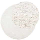Vidaxx tapis pamplona shaggy poils longs moderne ø 120 cm couleur crème