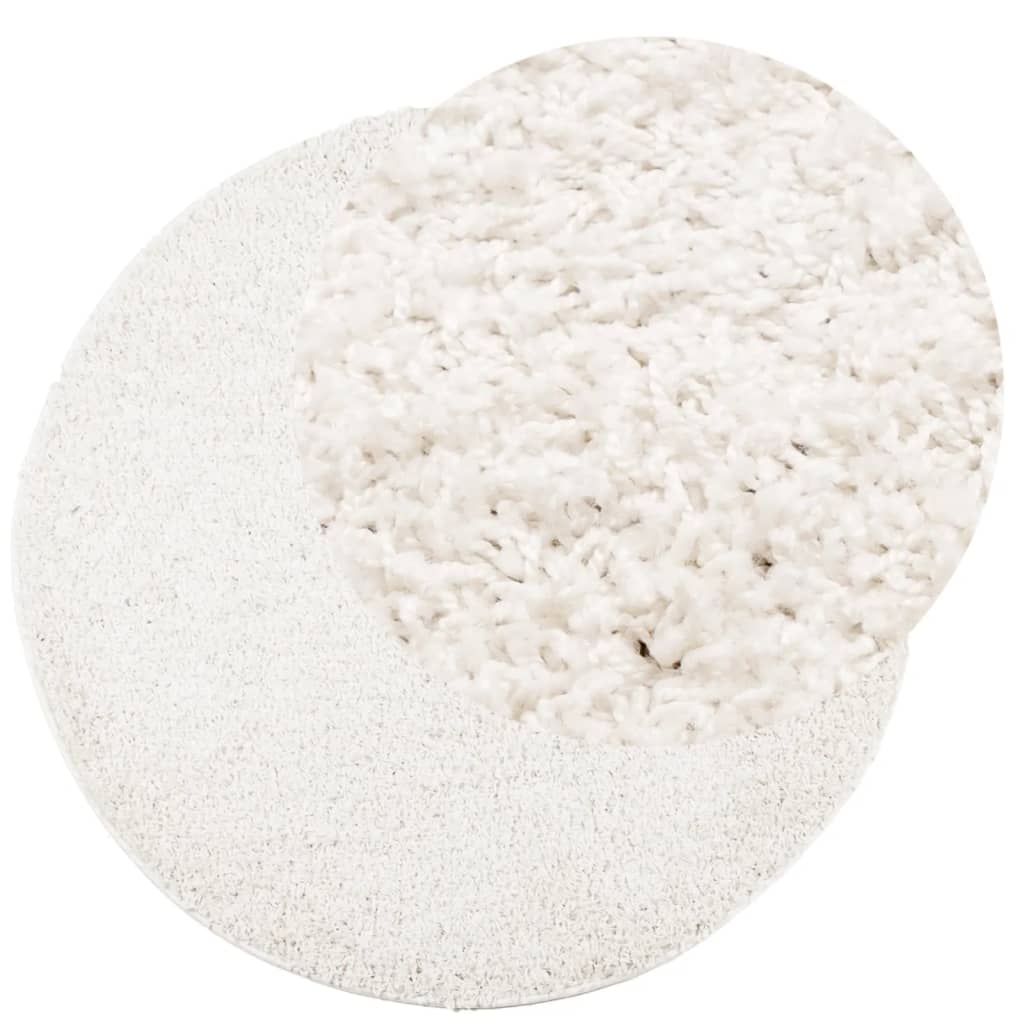 Vidaxx tapis pamplona shaggy poils longs moderne ø 240 cm couleur crème