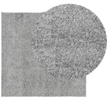 VidaXL tapis pamplona shaggy poils longs moderne 160x160 cm gris