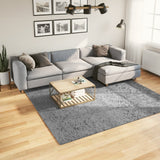 VidaXL tapis pamplona shaggy poils longs moderne 240x240 cm gris