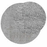 Vidaxx tapis pamplona shaggy poils longs moderne ø 80 cm gris