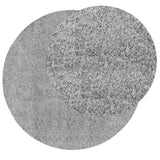 VidaXL tapis pamplona shaggy poils longs moderne ø 120 cm gris