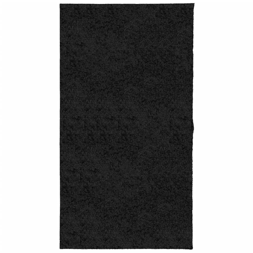 VidaXL tapis pamplona shaggy poils longs moderne 80x150 cm noir