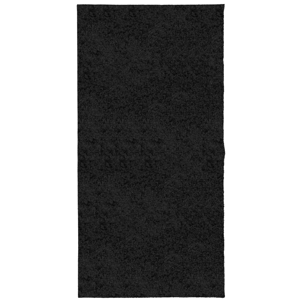 VidaXL tapis pamplona shaggy poils longs moderne 100x200 cm noir