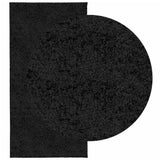 VidaXL tapis pamplona shaggy poils longs moderne 100x200 cm noir