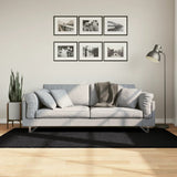 VidaXL tapis pamplona shaggy poils longs moderne 100x200 cm noir
