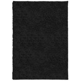 VidaXL tapis pamplona shaggy poils longs moderne 120x170 cm noir